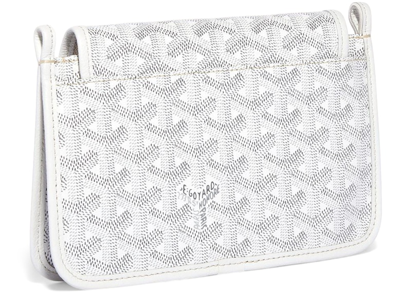Goyard Plumet Pouch White in Canvas/Calfskin with Palladiumtone US