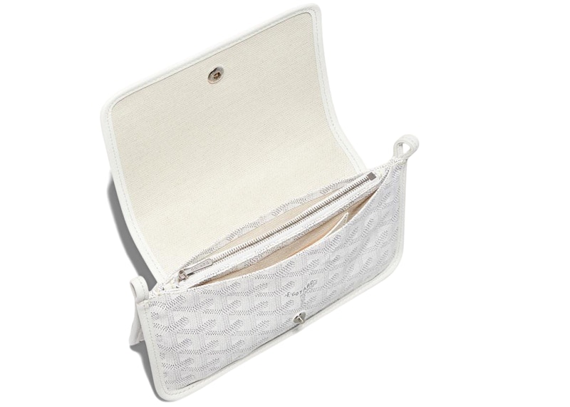 Goyard Plumet Pouch White in Canvas/Calfskin with Palladiumtone US