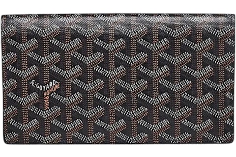 Goyard Richelieu Wallet Goyardine Black/Brown in Coated Canvas