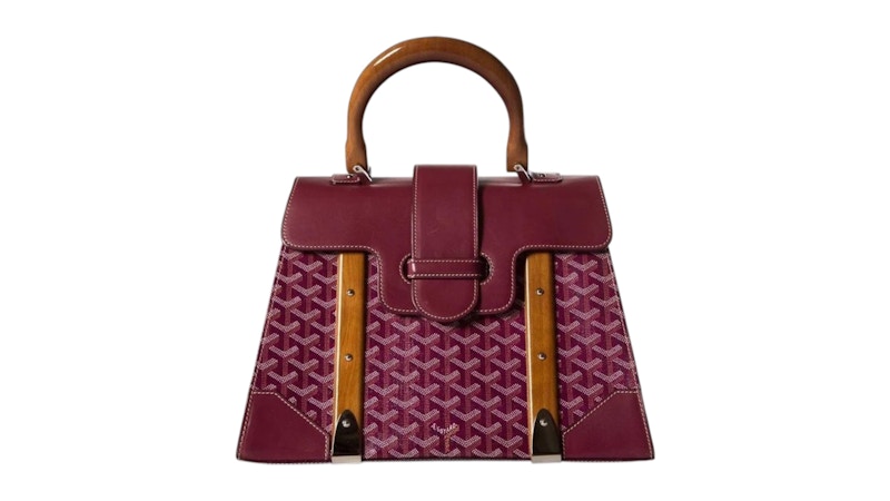 Goyard Saigon Structure Mini Bag Burgundy in Canvas/Cowhide