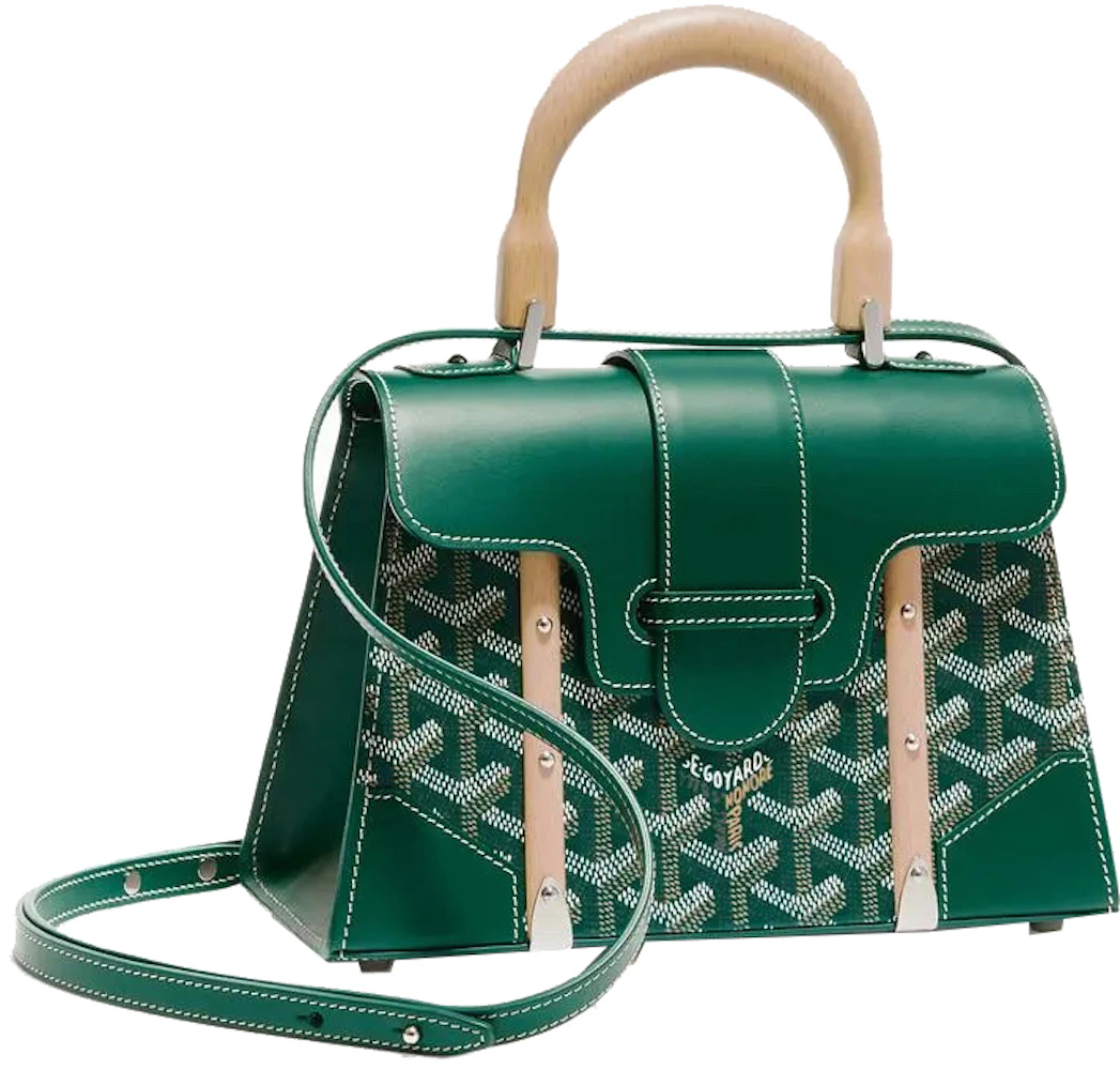 Goyard Saigon Structure Mini Bag Green in Canvas/Cowhide Leather with  Silver-tone - US