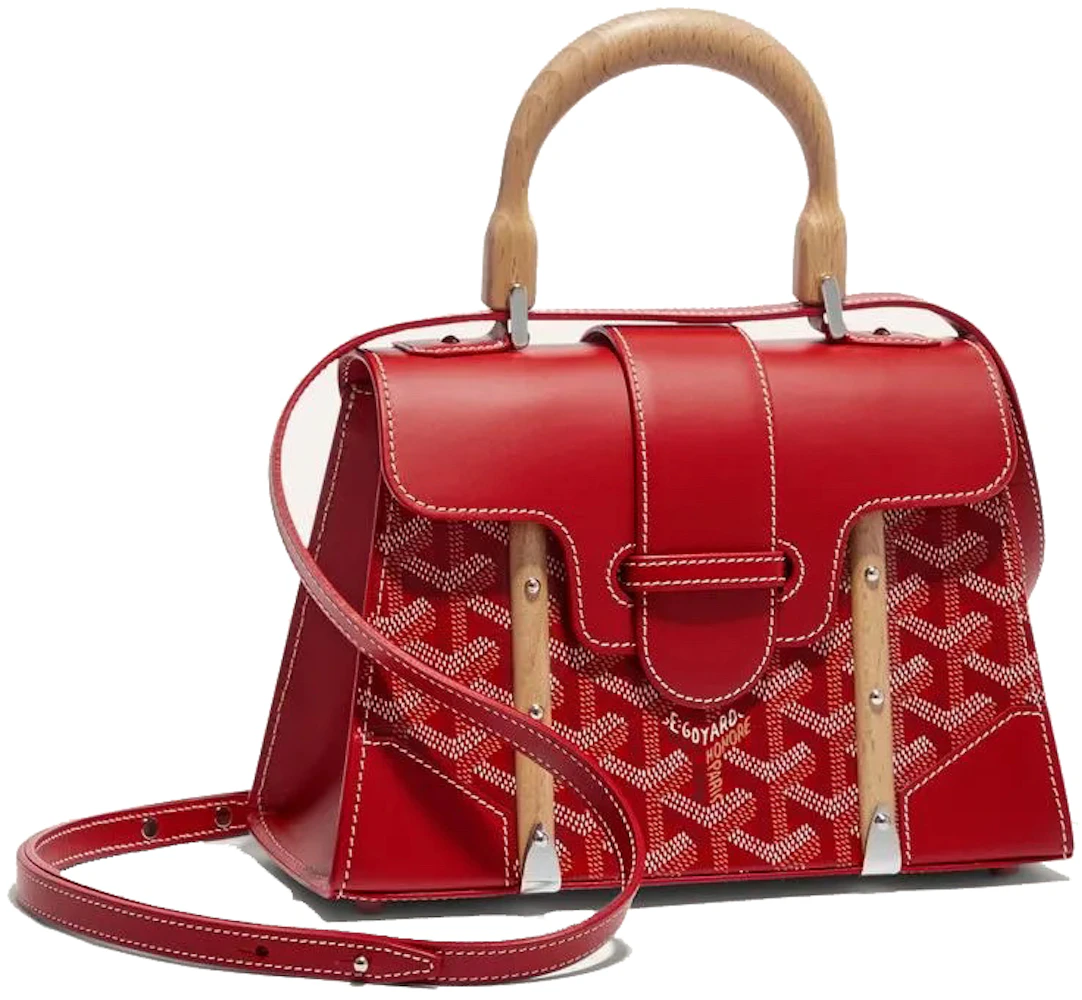 Minaudiere goyardine leather crossbody bag Goyard Red in Leather - 35355881