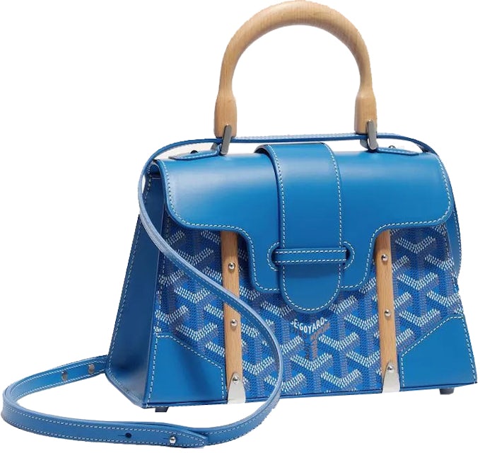 Goyard Saigon Structure Mini Bag Sky Blue in Canvas/Cowhide Leather with  Silver-tone - US