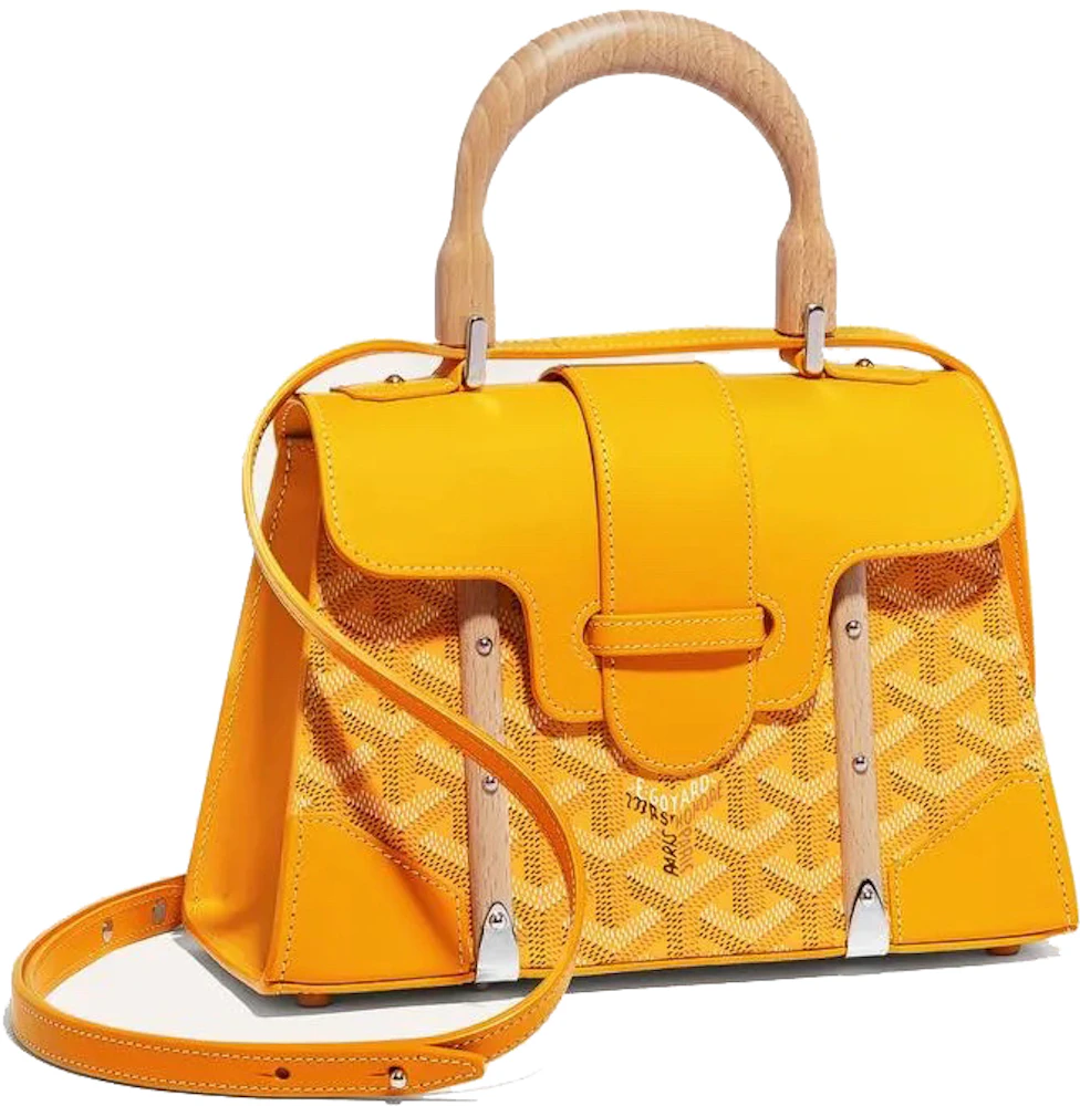 Goyard Saigon Structure Mini Bag Yellow in Canvas/Cowhide Leather with  Silver-tone - US