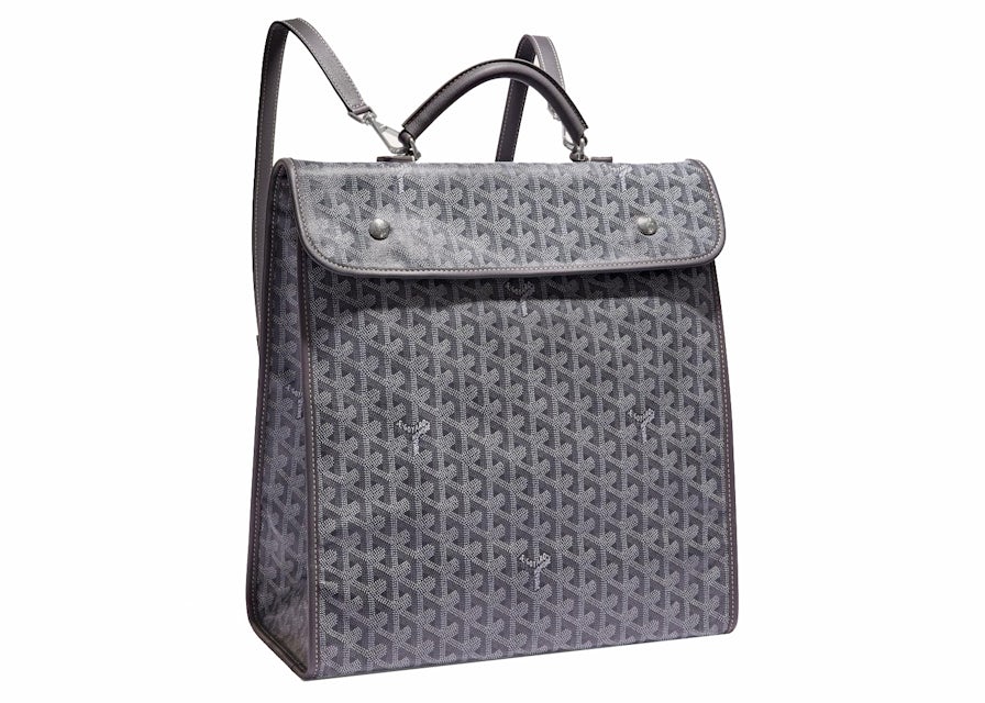 Goyard Saint Léger Backpack Gray in Canvas/Calfskin Leather with  Palladium-tone - US