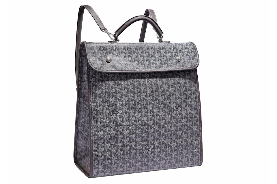 Goyard Saint Léger Backpack Gray in Canvas/Calfskin Leather with  Palladium-tone - US