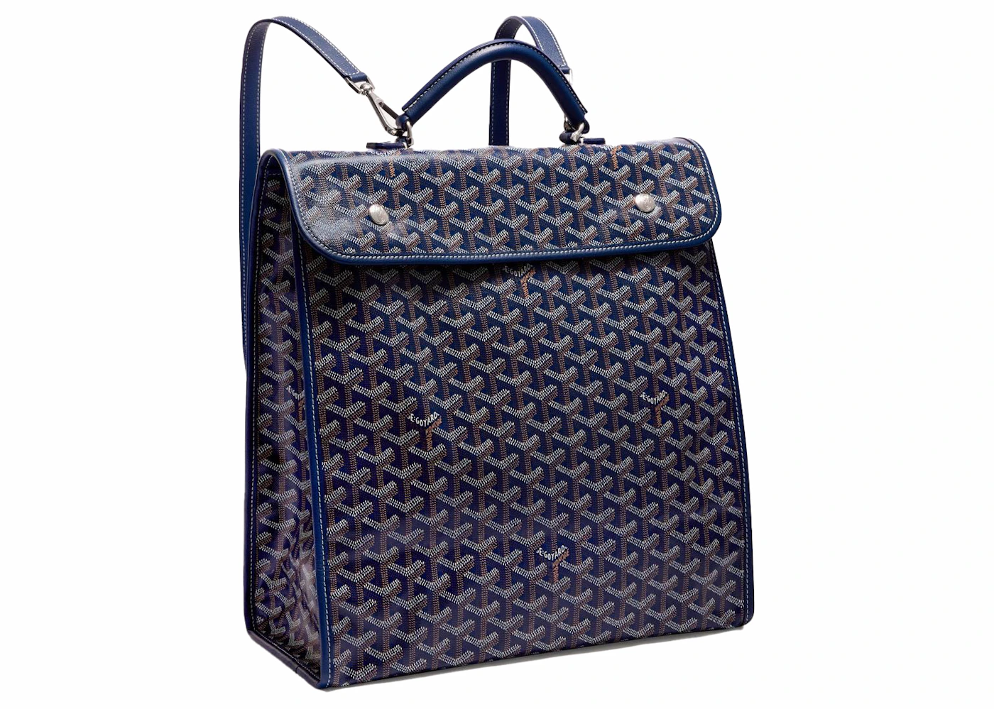 Goyard Saint Léger Backpack Sky Blue in Canvas/Calfskin Leather with  Palladium-tone - US