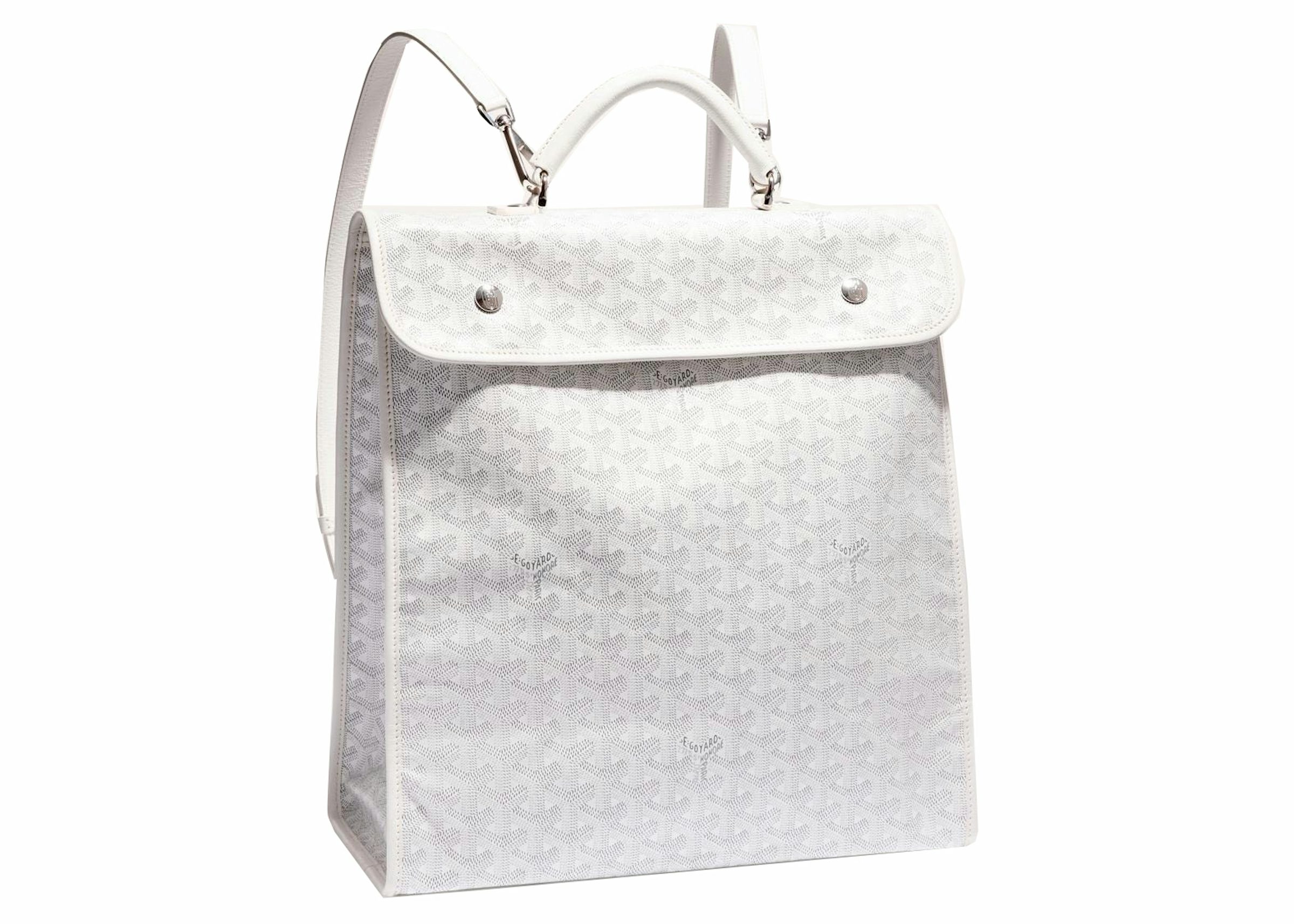 Goyard Saint Léger Backpack White in Canvas/Calfskin Leather with  Palladium-tone - US