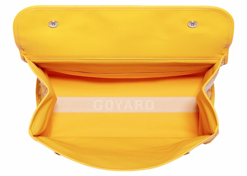 Goyard Saint Léger Backpack Yellow in Canvas/Calfskin Leather with Palladiumtone US