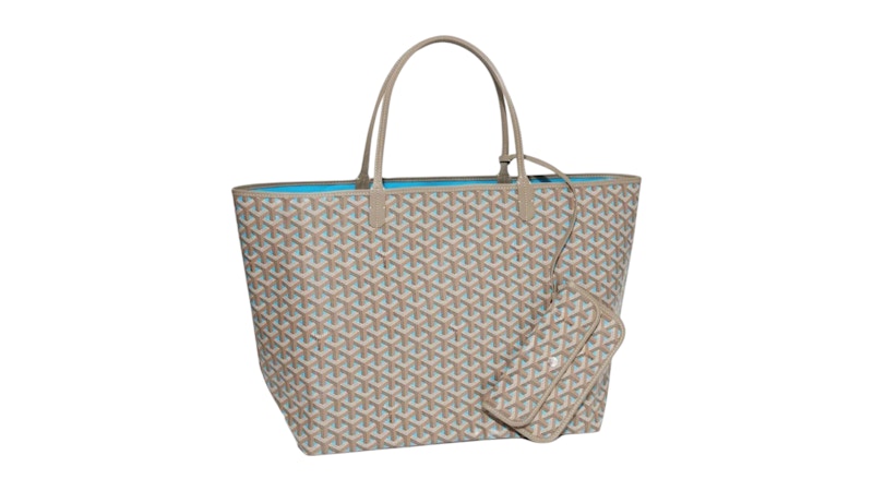 Goyard Saint Louis Claire-Voie GM Bag Turquoise in Coated Canvas