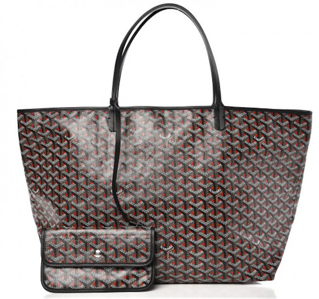 Goyard Saint Louis Claire Voie Tote Goyardine GM Red/Black in Coated Canvas  with Silver-tone - US