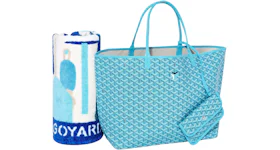 Goyard Saint Louis GM Bag and Balise Towel Turquoise