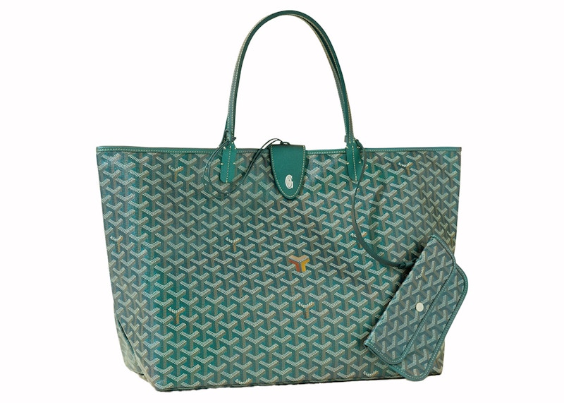 Goyard Saint Louis Tote GM Pearly Green in Canvas Calfskin with Palladium tone US