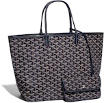 Goyard Saint Louis Tote PM Black in Canvas/Calfskin with Palladium-tone - US