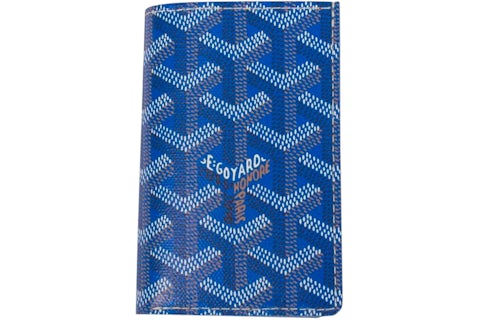 Goyard Saint Pierre Card Holder Sky Blue in Canvas/Calfskin US