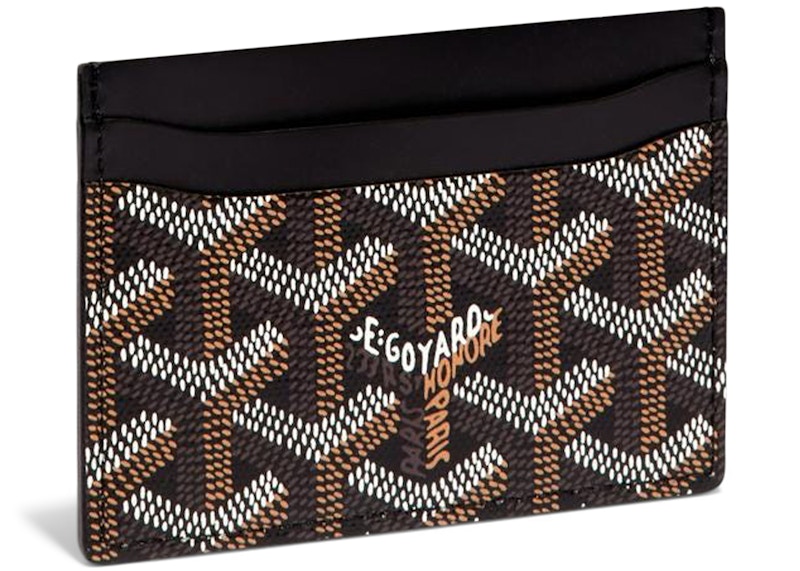 Kartenetui Goyard Saint Sulpice schwarz in Canvas Calfskin DE