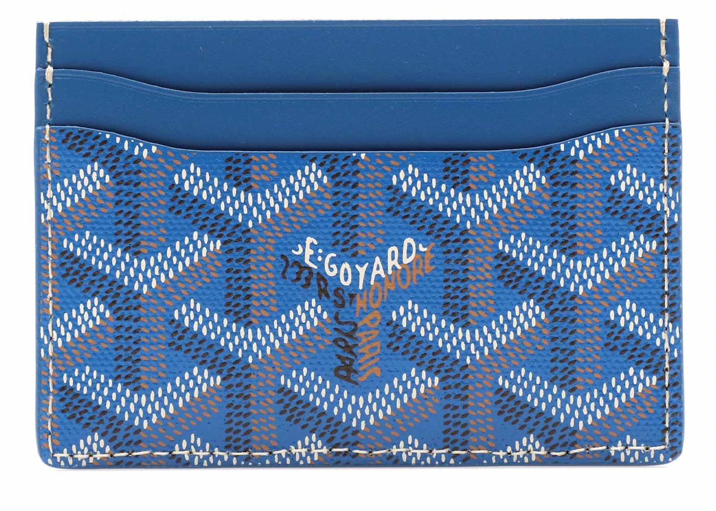 Cartera Goyard Saint Sulpice en azul cielo in Canvas/Calfskin ES