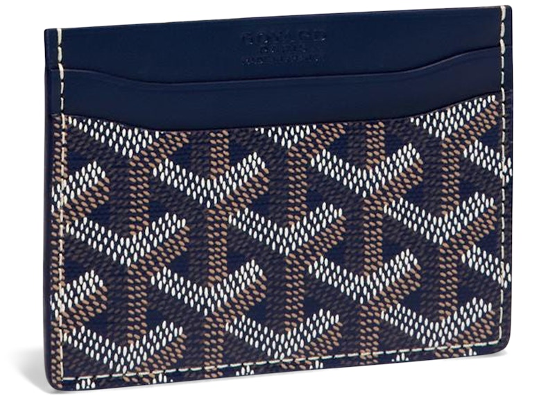 Goyard card holder online blue