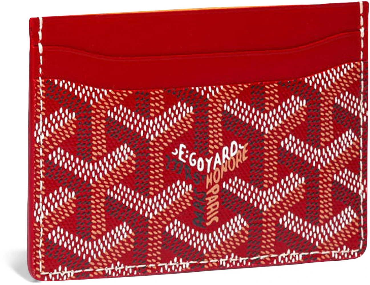 Saint sulpice leather card wallet Goyard Red in Leather - 34939625