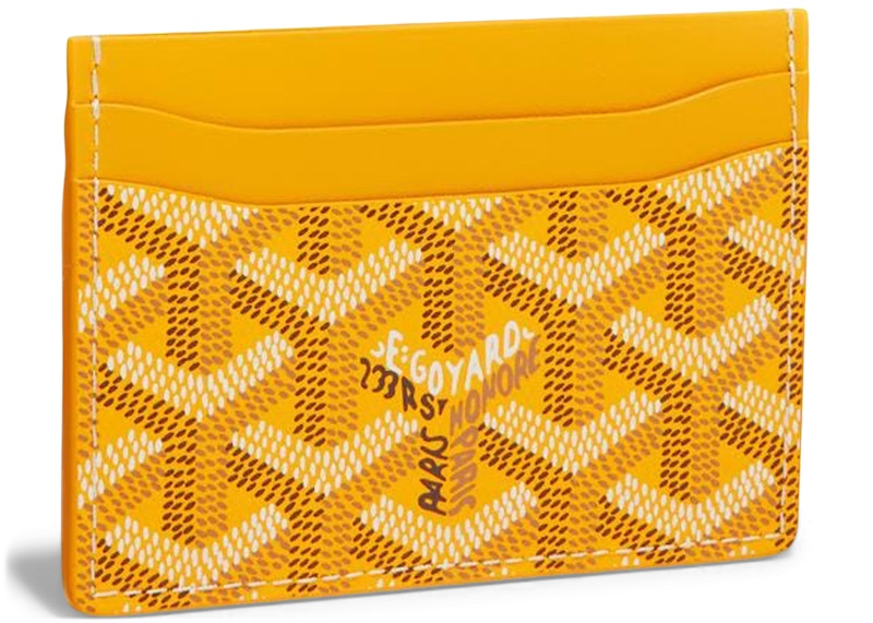 goyard card holder orange