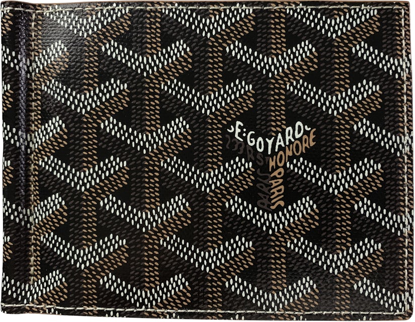 Goyard Saint Sulpice Card Holder Goyardine Black Tan