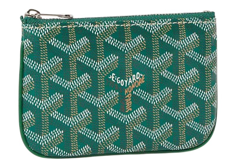 Pre-owned Goyard Women's Sénat Nano Key Pouch In Green