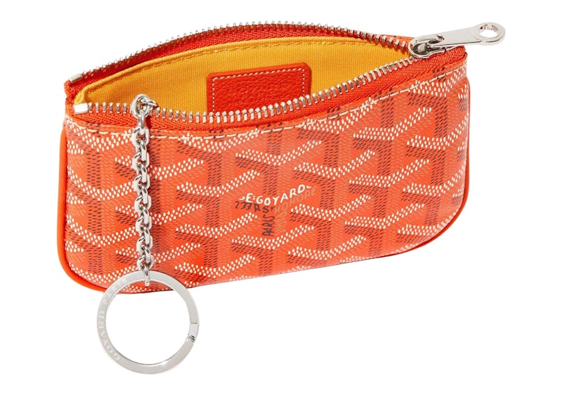 Goyard Sénat Nano Key Pouch Orange in Canvas/Calfskin with Silvertone US