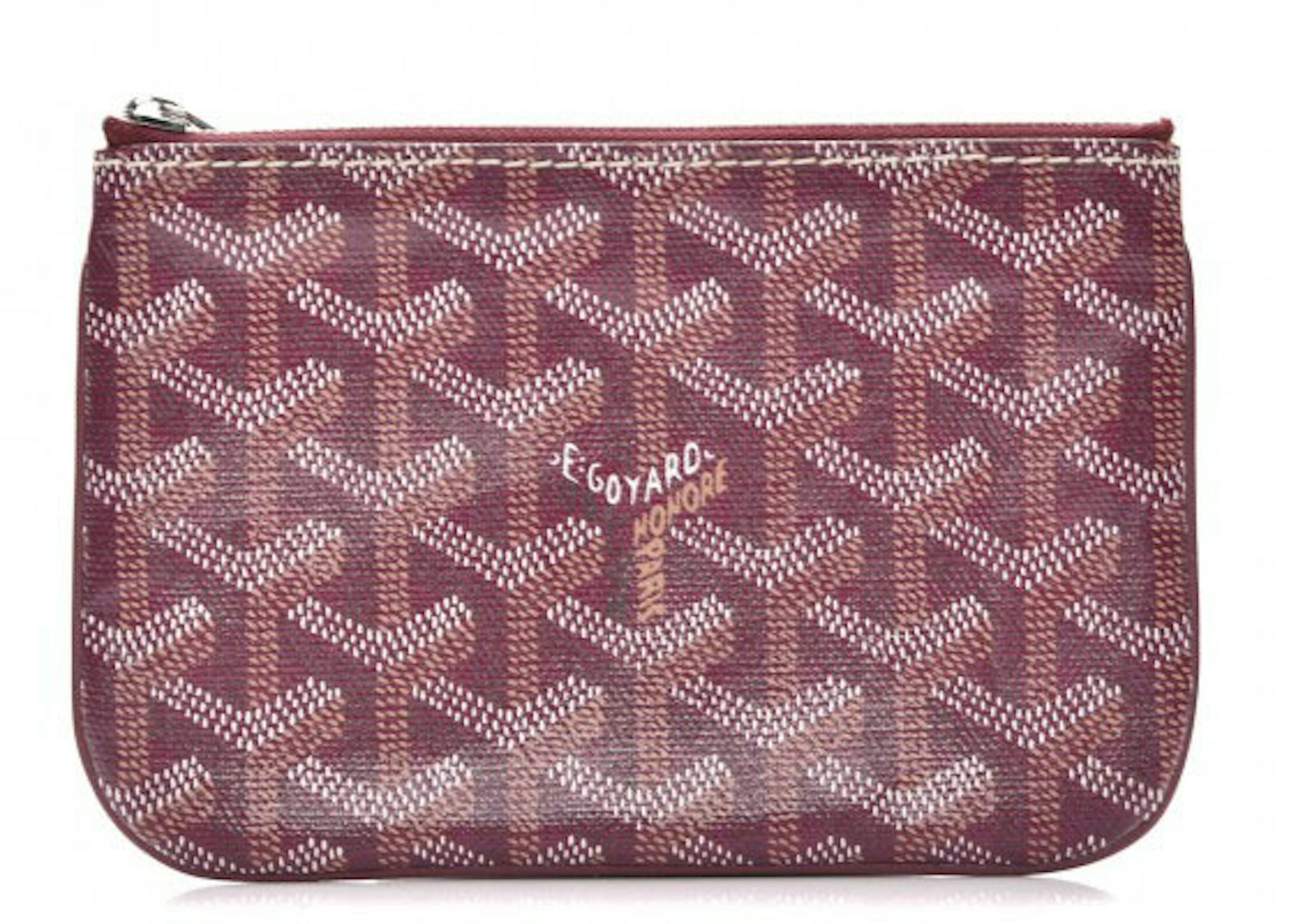 Pink Coated Canvas Mini Senat MM Zip Clutch Pouch Wallet Bag Card