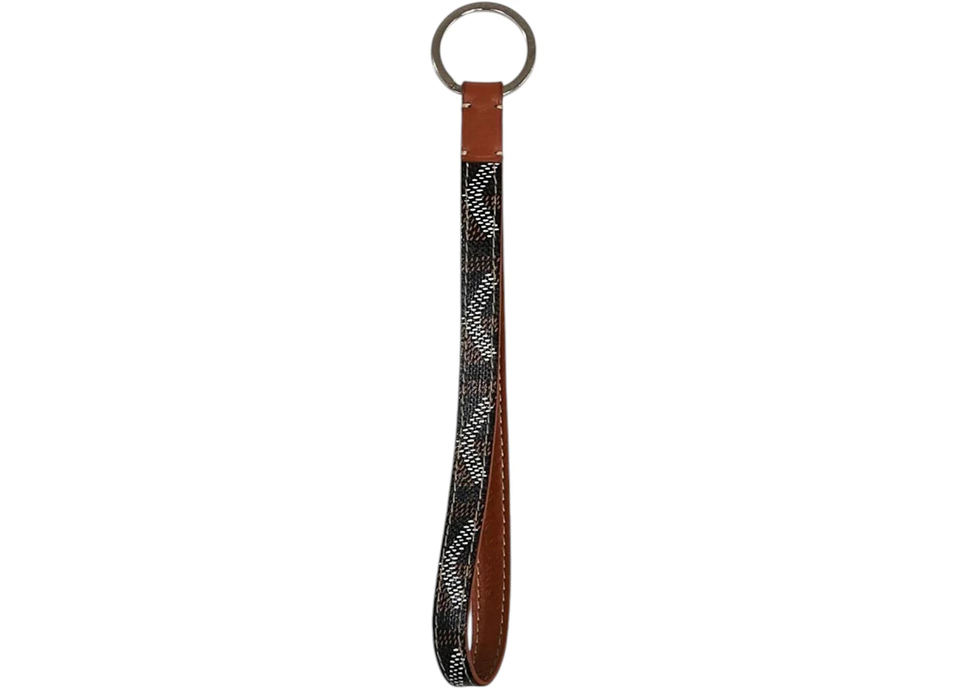 Goyard Sesame Key Holder Goyardine Tan Brown Leather in Coated