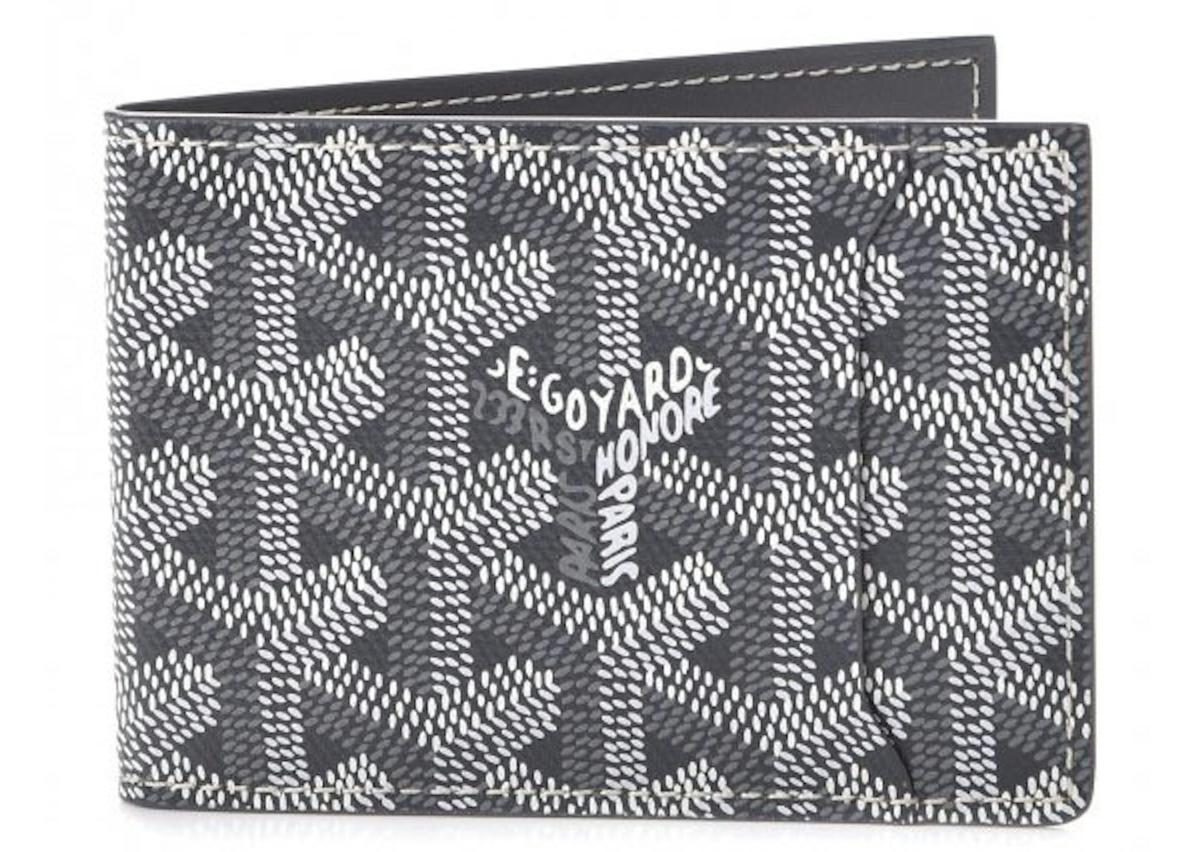 Goyard Victoire Men's Black Wallet YK Initials Custom