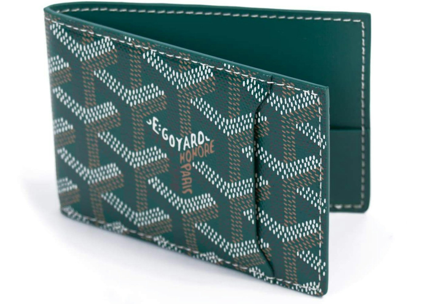 Goyard Slot Wallet Victoire Companion Goyardine Green In Coated Canvas Goyard Slot Wallet Victoire Companion Goyardine Green In Coated Canvas