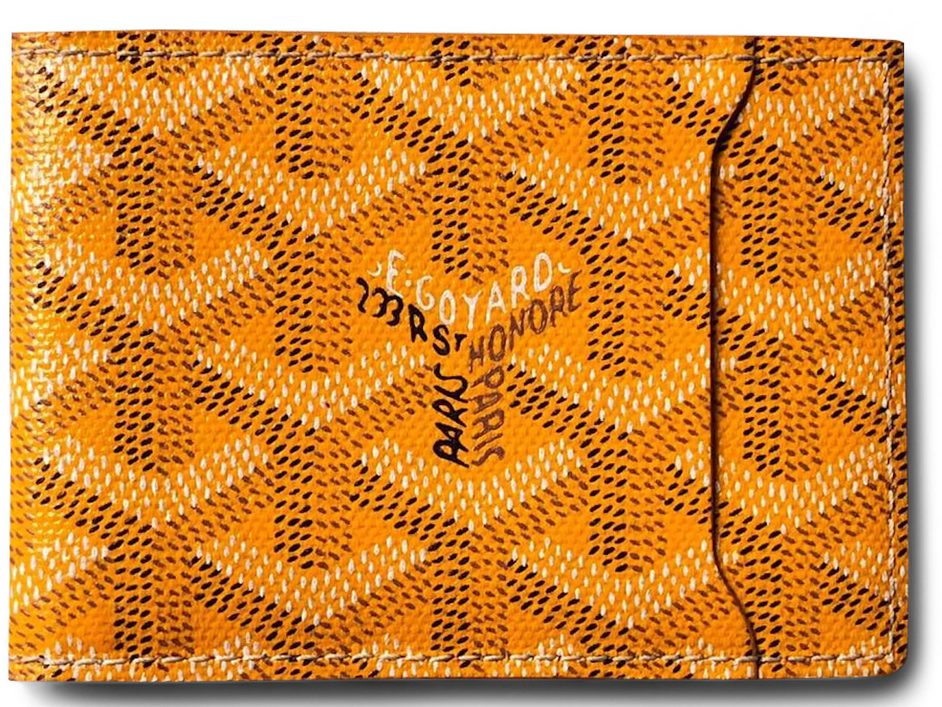 Leather wallet Goyard Yellow in Leather - 31972584