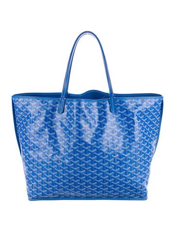 goyard blue tote bag