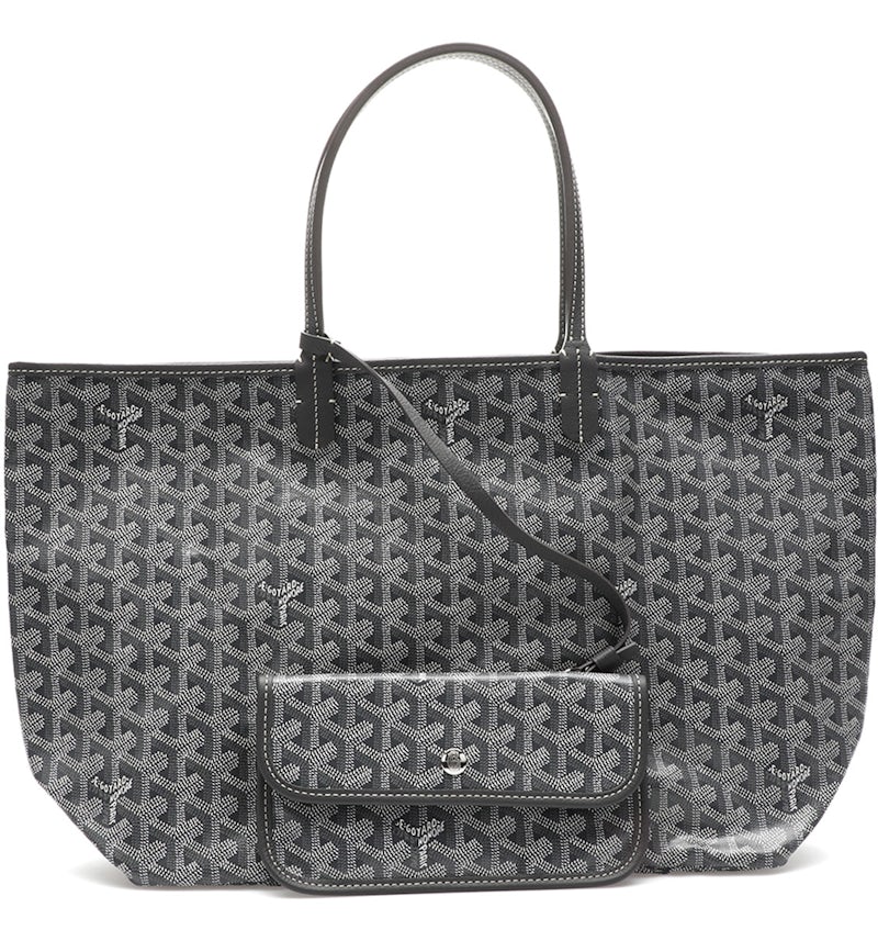 Goyard Saint Louis Tote PM Grey in Canvas/Calfskin with Palladium