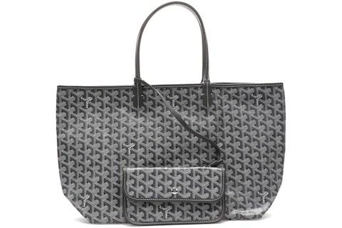 Tasche Goyard Saint Louis PM grau in Canvas/Calfskin with