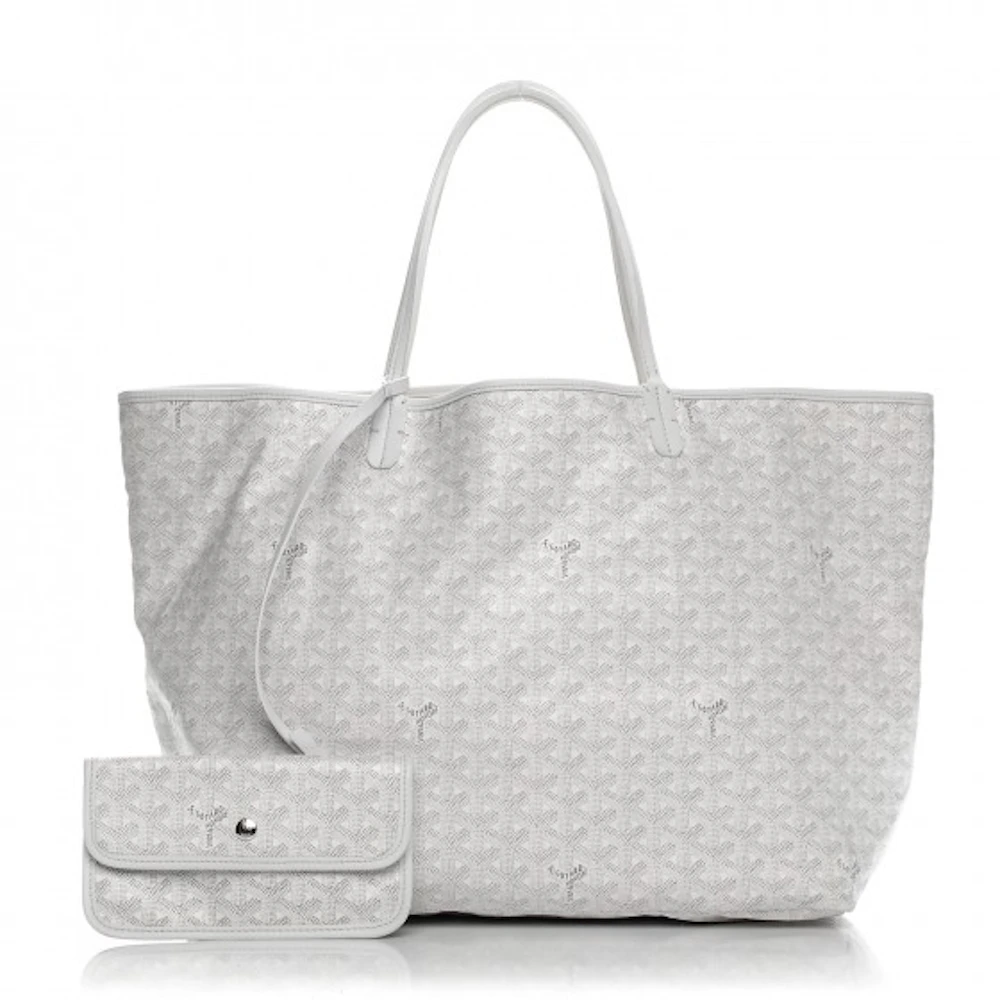 Goyard White Monogram Chevron St Louis PM Tote Bag with Pouch 1GY1116 –  Bagriculture