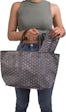 Goyard saint louis pm tote bag in gray canvas101106 Grey Cloth ref