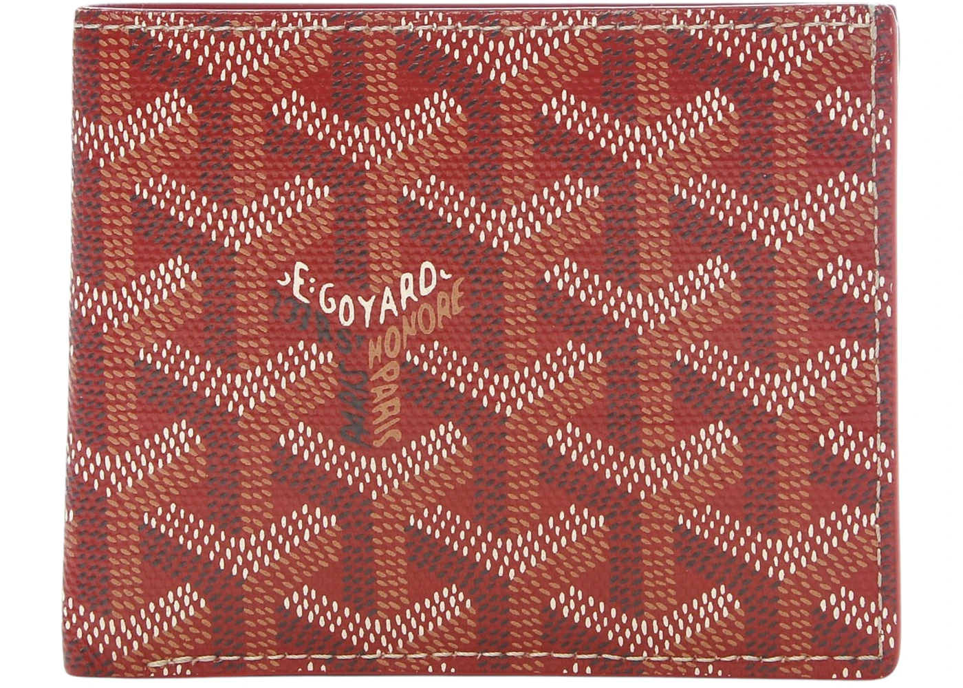 Goyard Victoire Portafoglio Rosso in Canvas/Calfskin IT