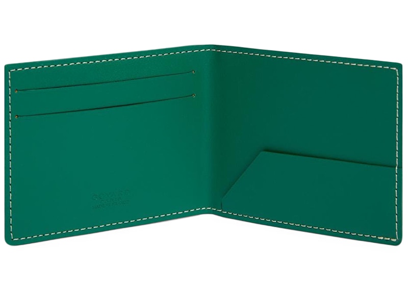 Goyard Victorie Insert Card Holder Green in Canvas/Calfskin US
