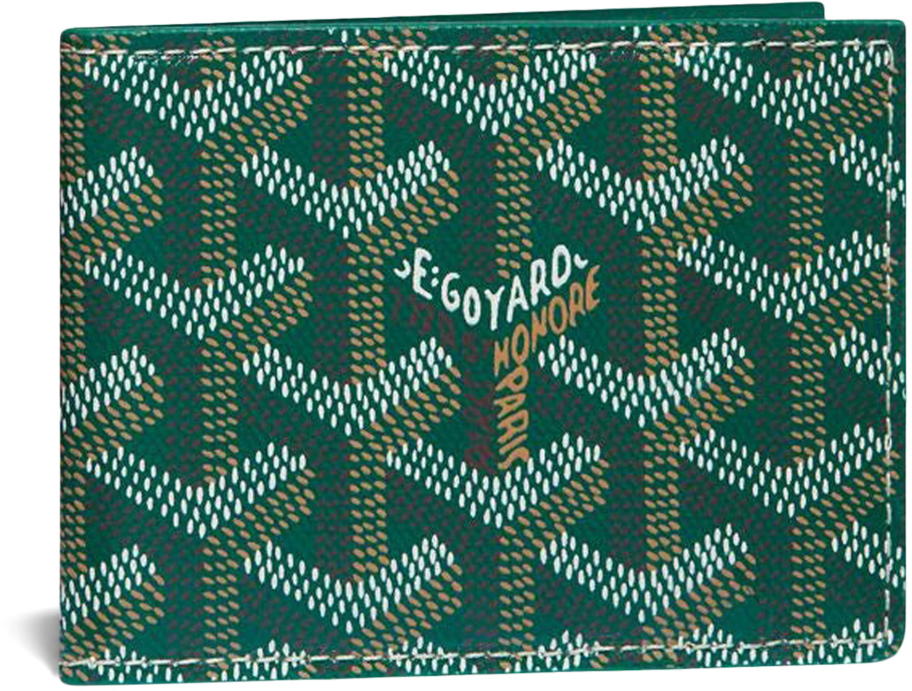 Goyard Green Goyardine Canvas Insert Victoire Card Holder, myGemma, FR