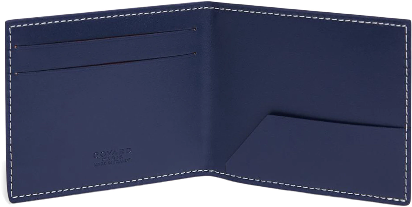 Goyard Victorie Insert Card Holder Navy Blue in Canvas/Calfskin - US