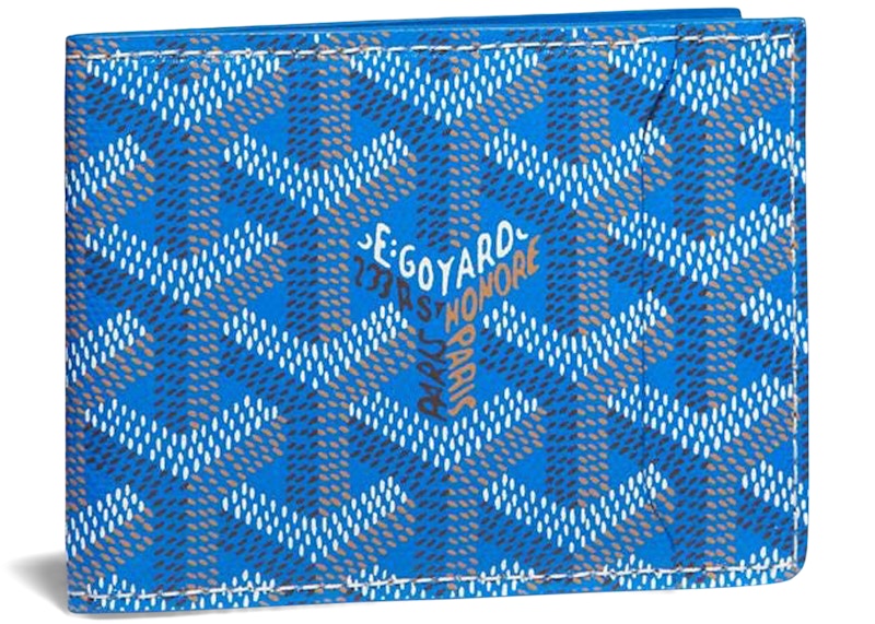 Goyard Victorie Insert Card Holder Sky Blue in Canvas Calfskin US