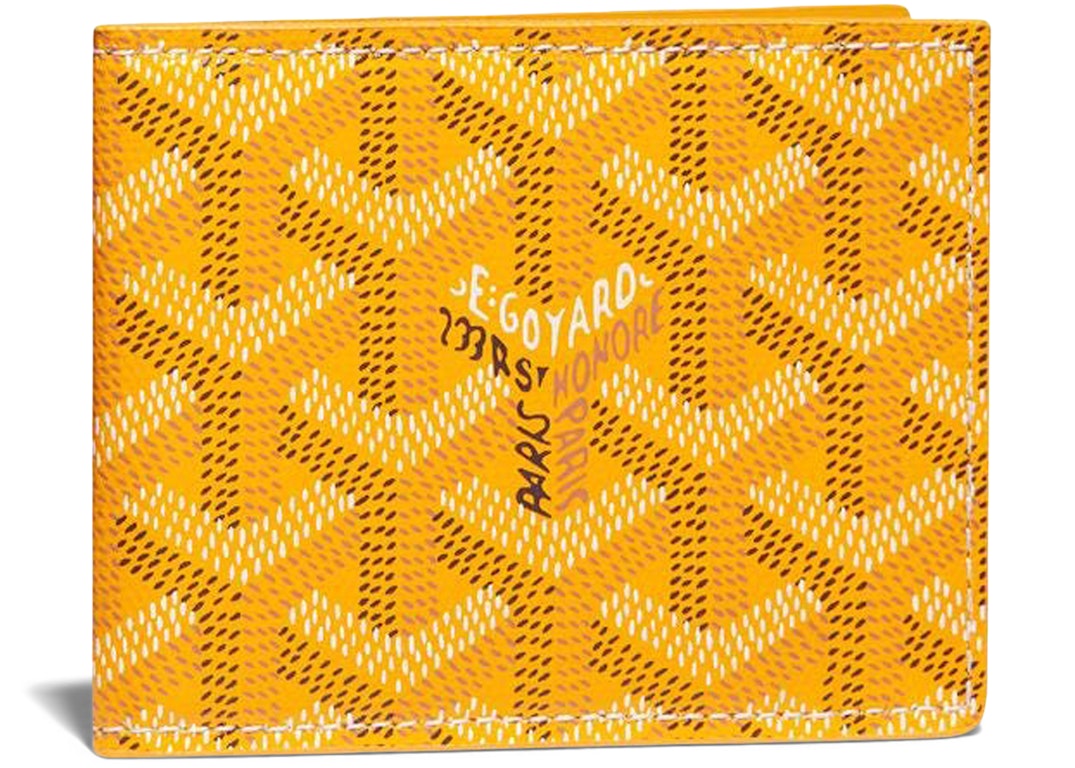 Pre-owned Goyard Victorie Insert Card Holder Yellow