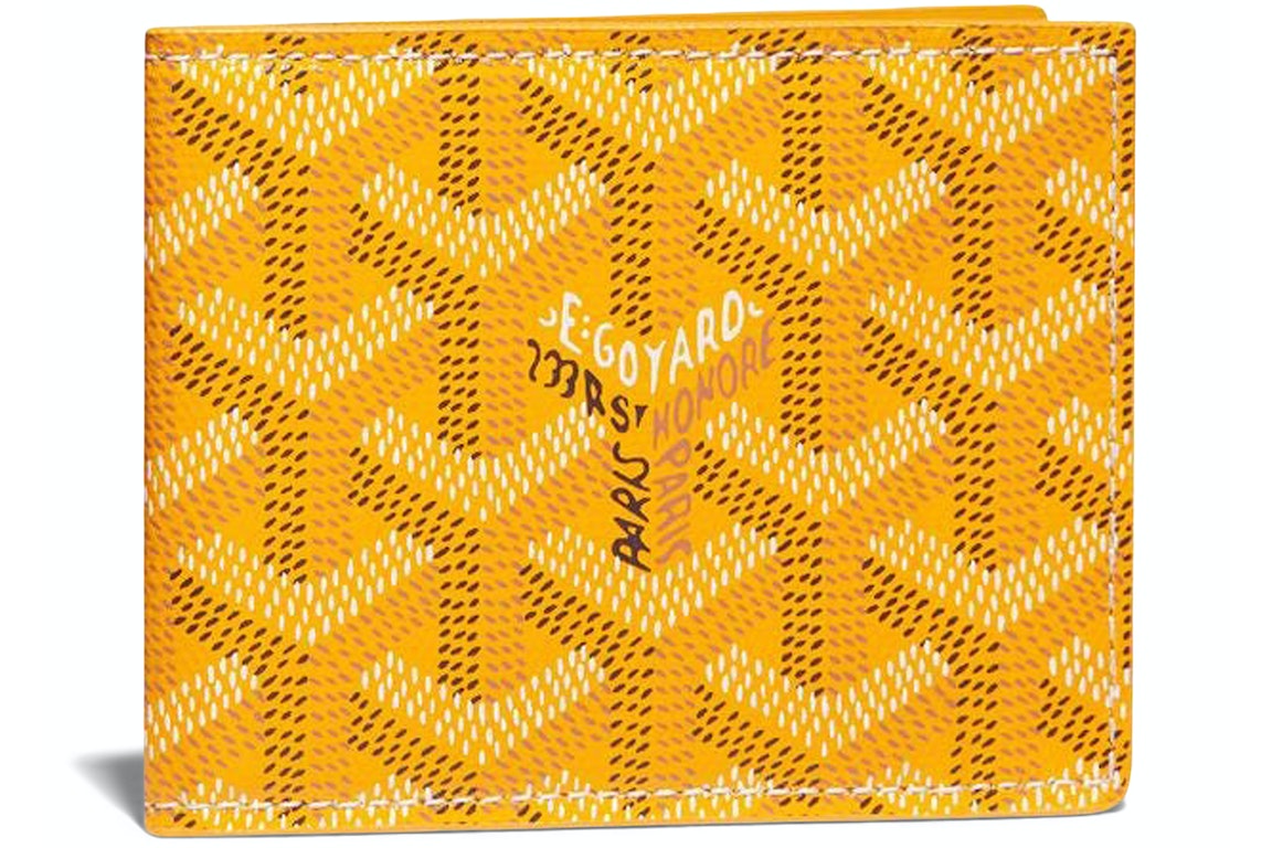 Pre-owned Goyard Victorie Insert Card Holder Yellow