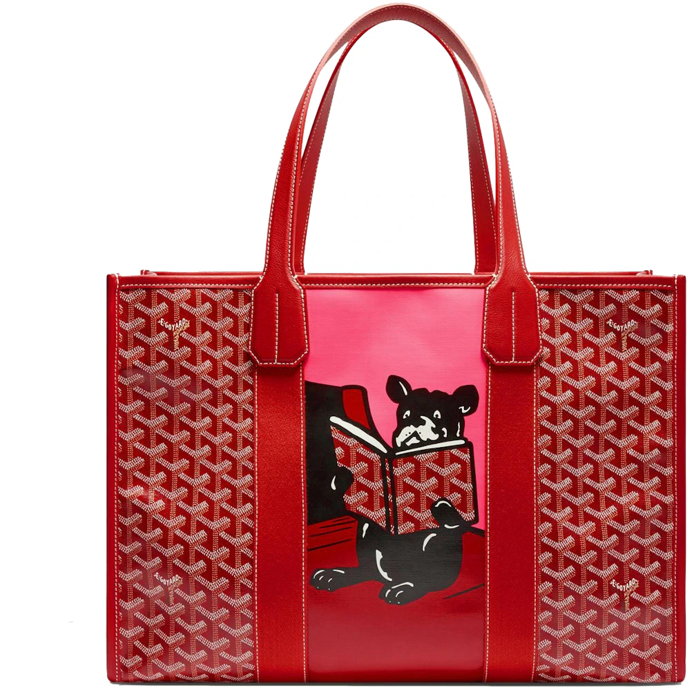 Goyard Villette Tote Bag MM Red in Coated Canvas/Leather - US