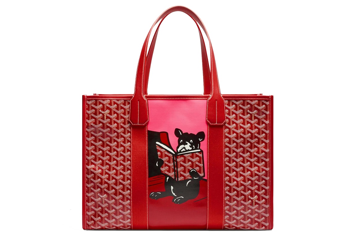 Pre-owned Goyard Villette Tote Bag Mm Red
