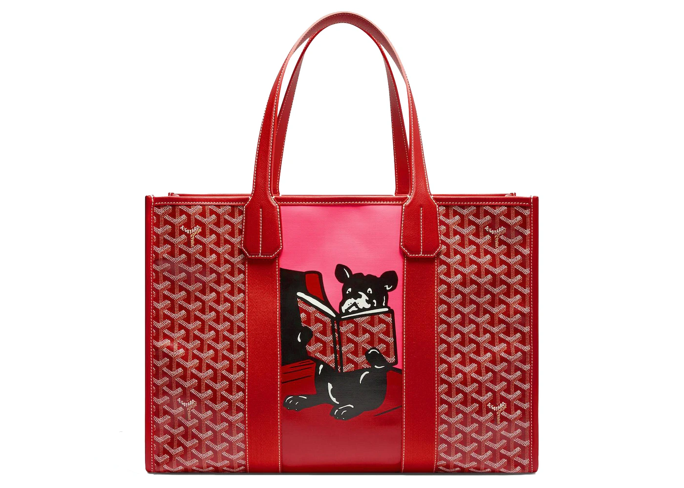 Goyard Villette Tote Bag MM Red in Coated Canvas/Leather - US