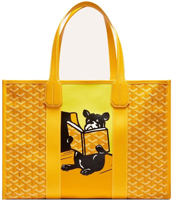 Goyard 2020 Yellow Goyardine Canvas Bulldog Villette Tote Bag For Sale at  1stDibs