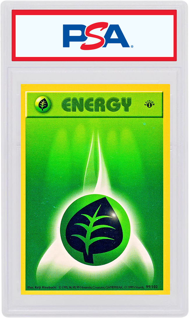 Grass Energy 1999 Pokemon TCG Base Set 1st Edition #99/102 - 1999 - US