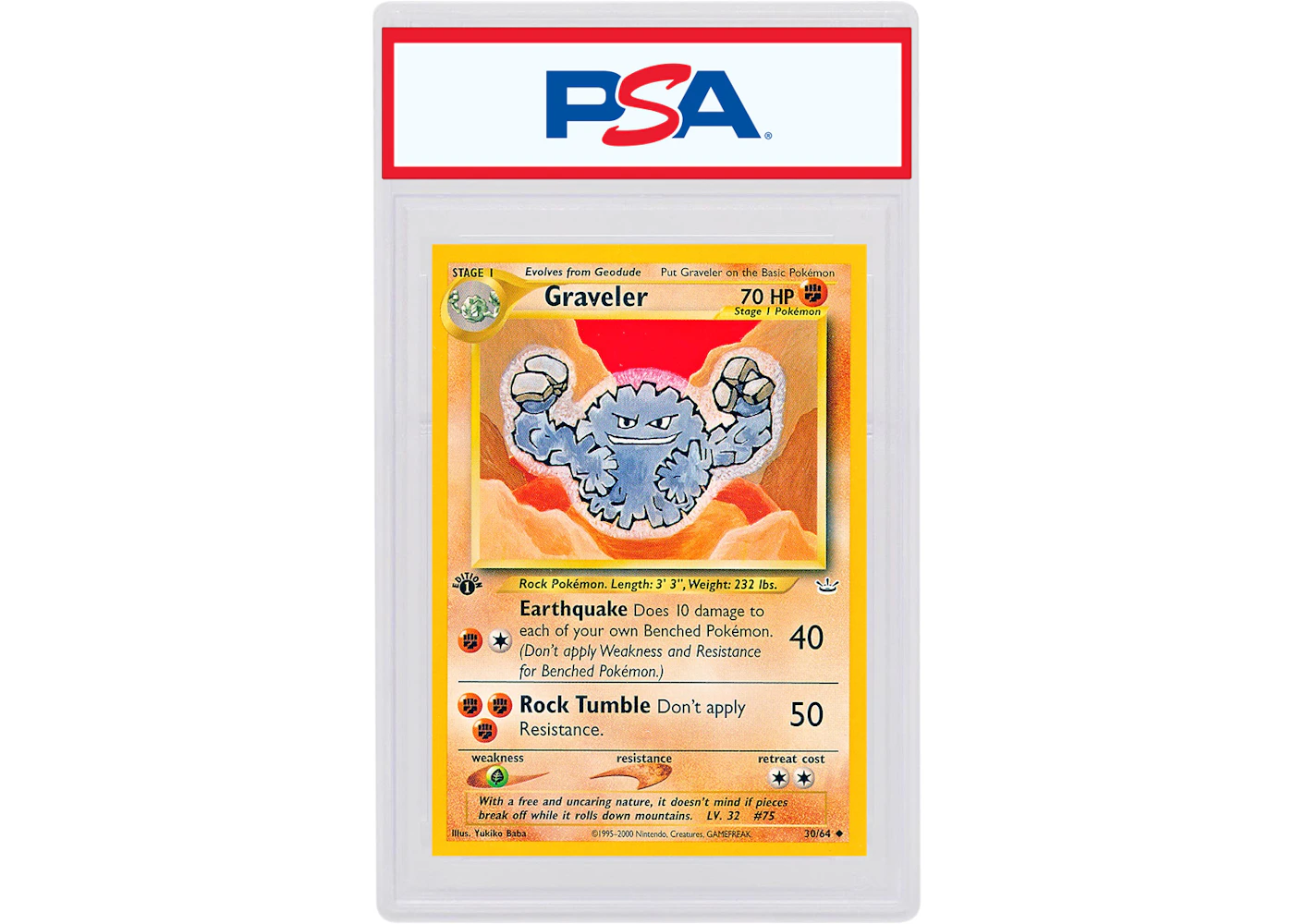 Graveler 2001 Pokemon TCG Neo Revelation 1st Edition #30/64 (PSA or BGS Graded) - 2001 - US Graveler 2001 Pokemon TCG Neo Revelation 1st Edition #30/64 (PSA or BGS Graded) - 2001 - US